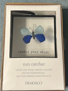 Demdaco glass butterfly sun catcher